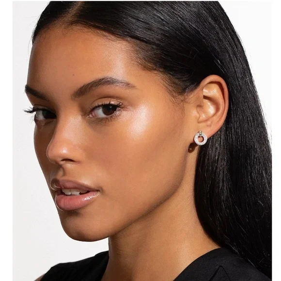 Lagos Two-Tone Caviar X Diamond Huggie Earrings | Shop Now  NWT Lagos Caviar Earrings display picture 1